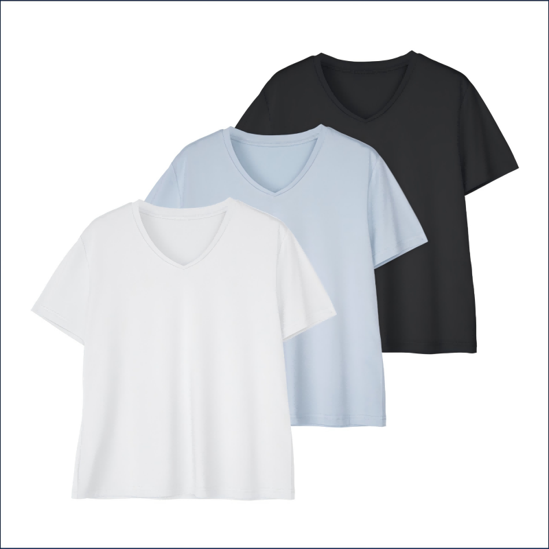 Yongzhu ladies V-neck short sleeve