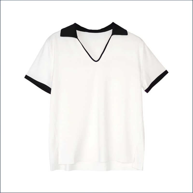 Yongzhu Ladies Lapel Short Sleeve