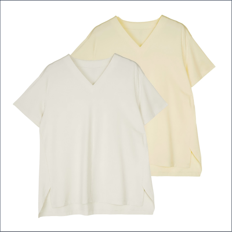 Ladies V-neck short-sleeved shirt