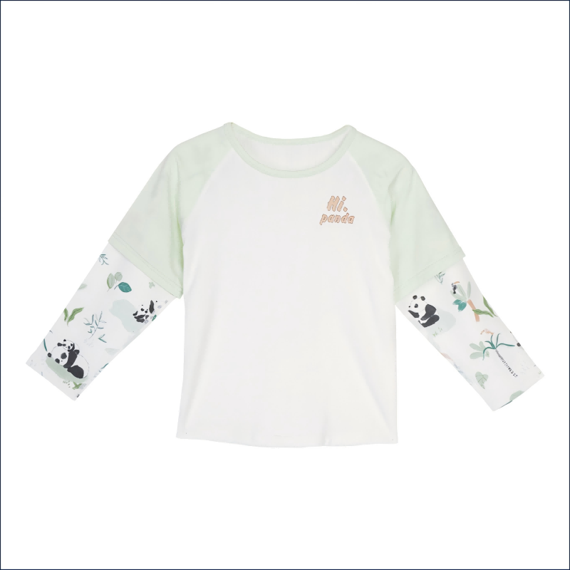 Children's fake two-piece long-sleeved T-shirt
