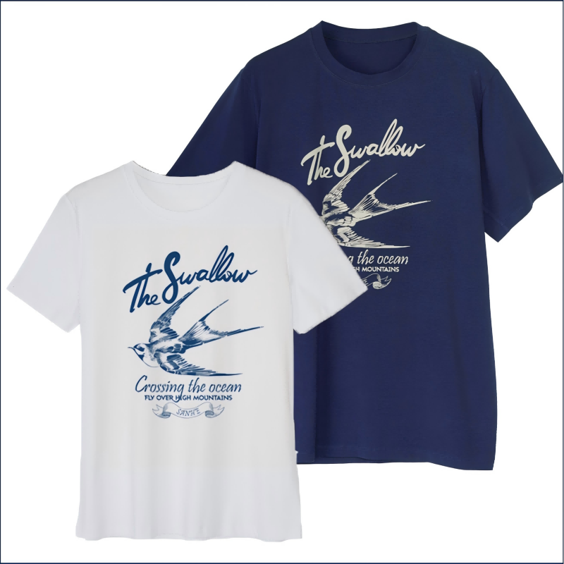 Men's round neck printed short-sleeved T-shirt