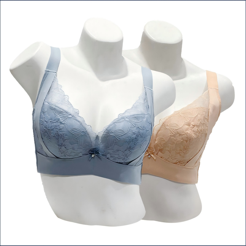 Confident Lace Push-Up Memory Bra with Titanium Wire